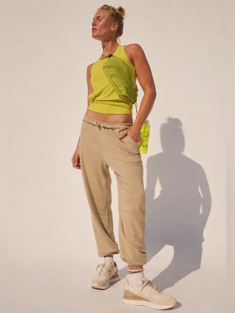 NEW Free People Comeback Jogger ~Incense Taupe ~Large
